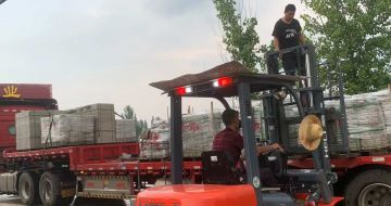 广东 黄金麻冰裂纹，地铺石装车