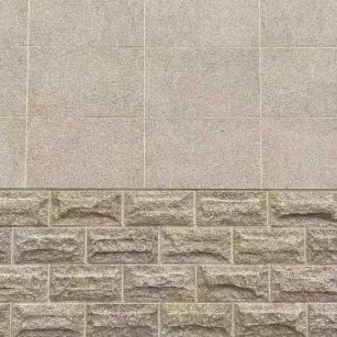 广东 黄金麻自然面蘑菇石配荔枝面干挂