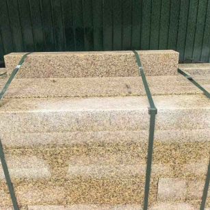 广东 黄金麻花岗岩石材机切面栏杆料半成品