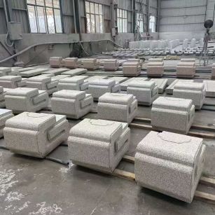 广东 白麻花岗岩异形加工-石凳，坐凳