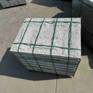 广东 白麻花岗岩石材自然面蘑菇石成品