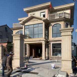 广东 黄金麻花岗岩荔枝面别墅外墙干挂私家专属