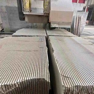 广东 车间生产日常，黄金麻白麻花岗岩