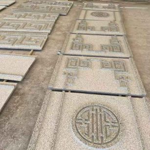 广东 白麻花岗岩外墙立面雕刻板