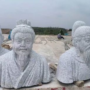 广东 白麻花岗岩石材人物立体雕刻