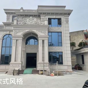 广东 白麻花岗岩别墅外墙干挂