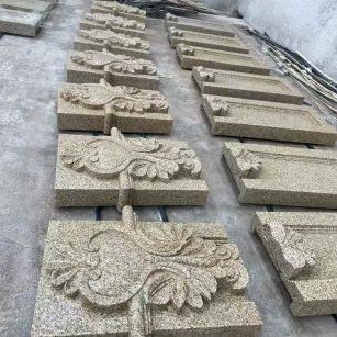 广东 黄金麻花岗岩别墅外墙雕刻板