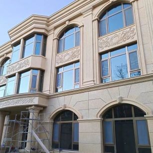 广东 黄金麻花岗岩别墅外墙干挂