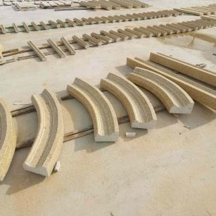 广东 黄金麻花岗岩别墅线条