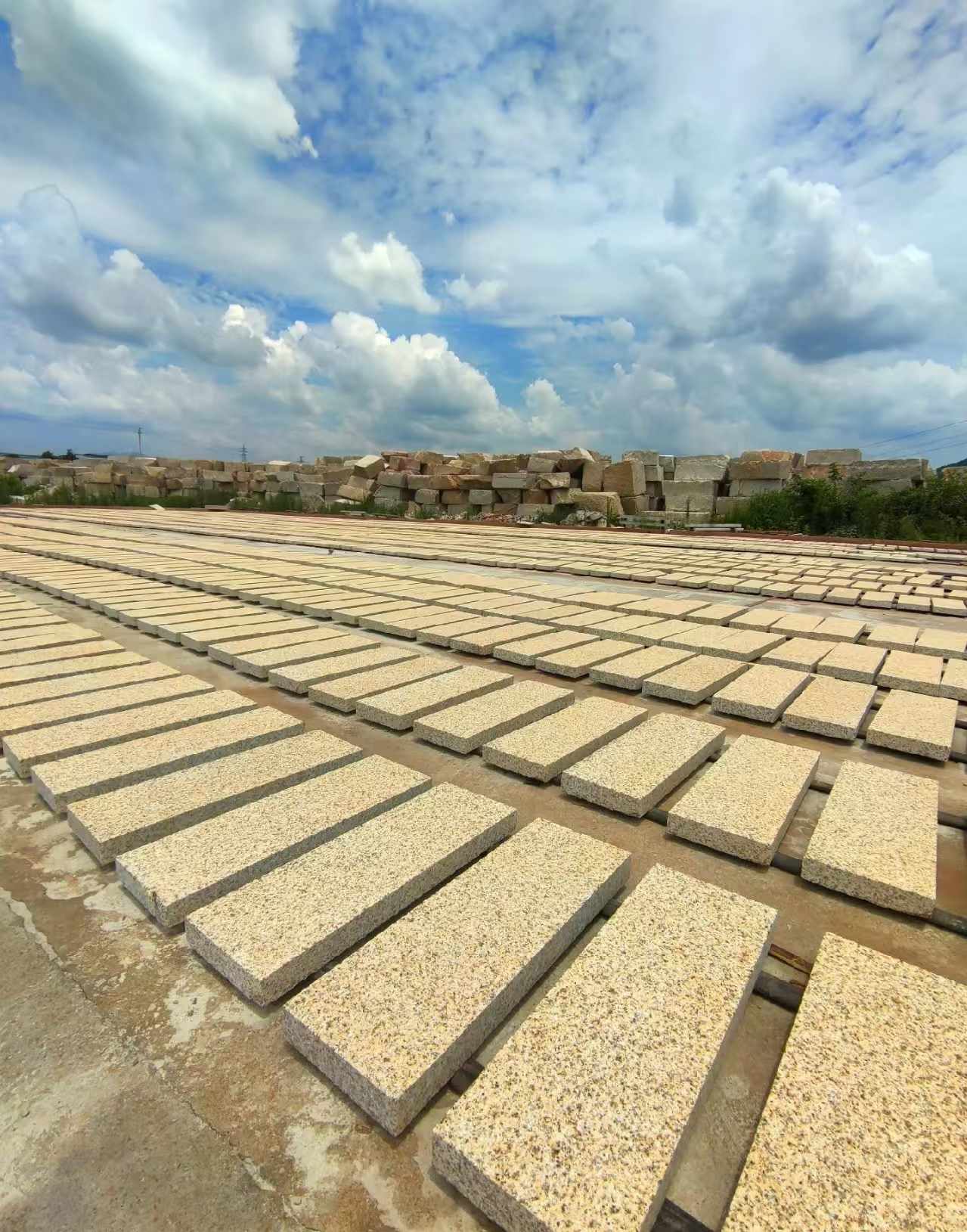 广东 黄金麻荔枝面花岗岩石材地铺石防护中