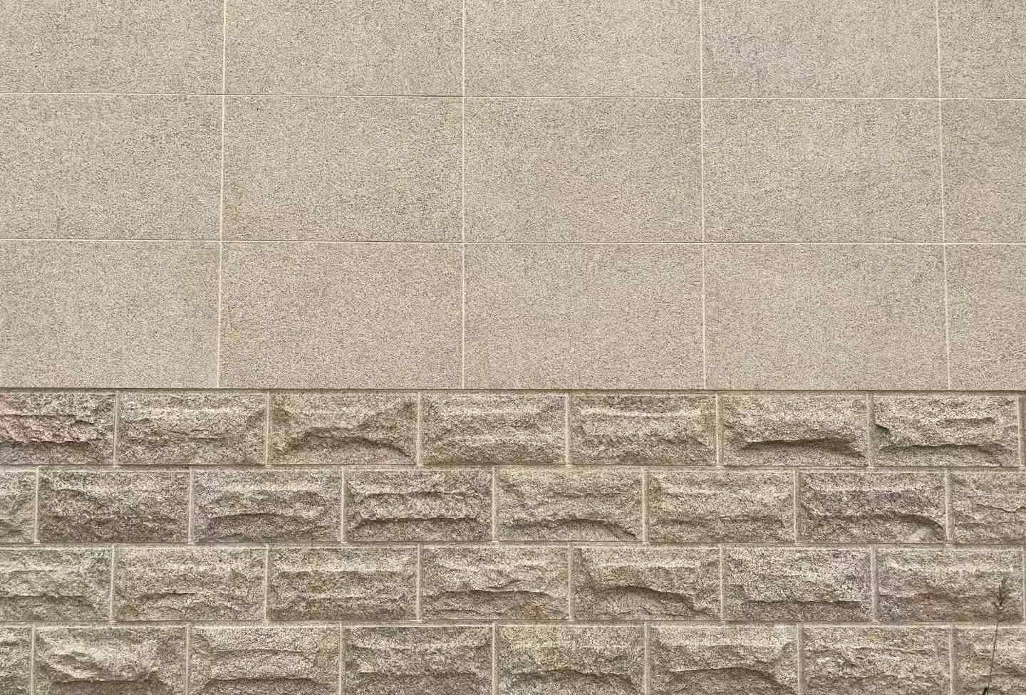 广东 黄金麻自然面蘑菇石配荔枝面干挂