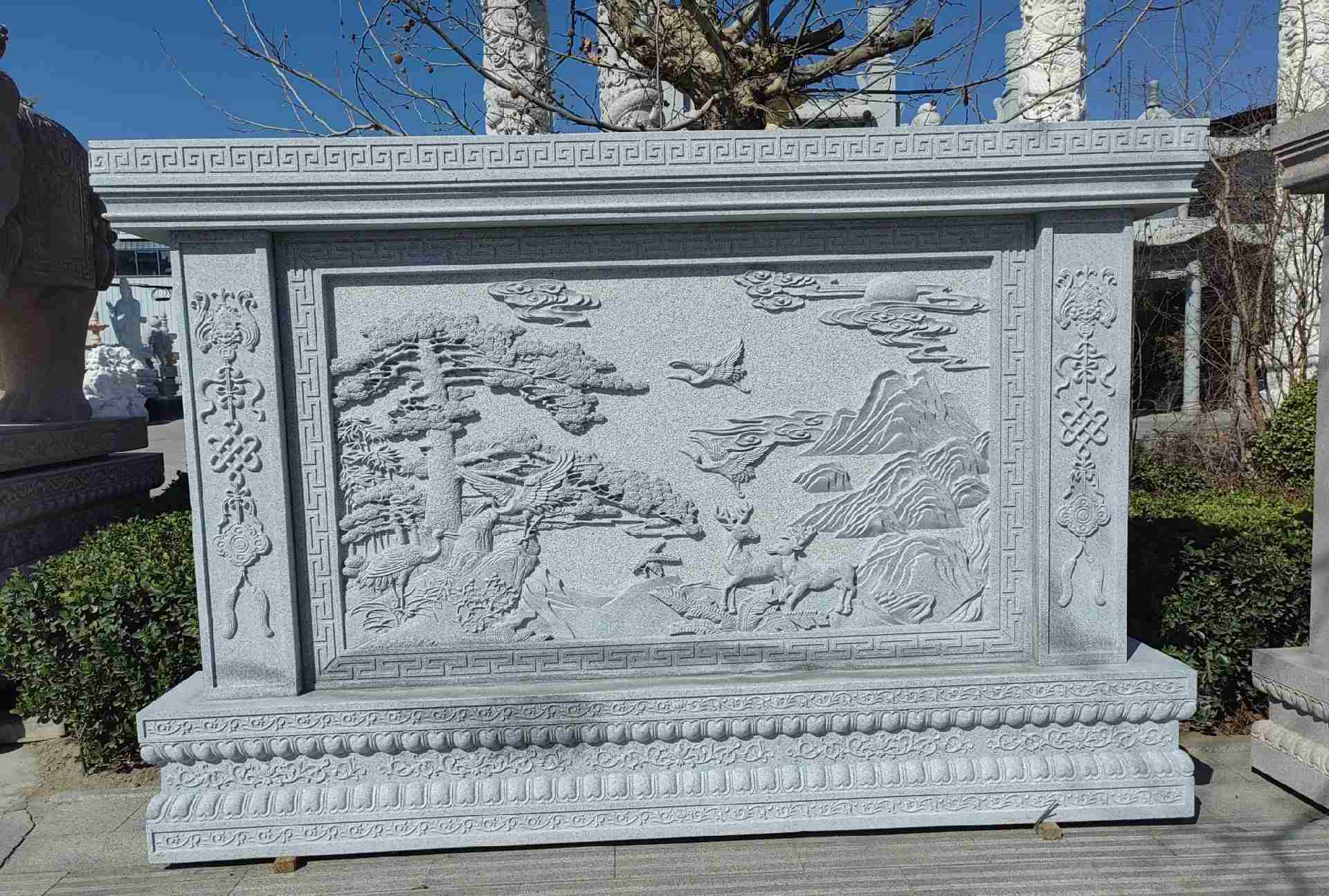 广东 芝麻白大型照壁，屏风，影壁