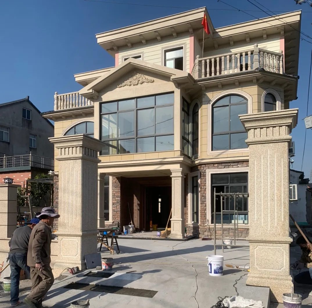 广东 黄金麻花岗岩荔枝面别墅外墙干挂私家专属